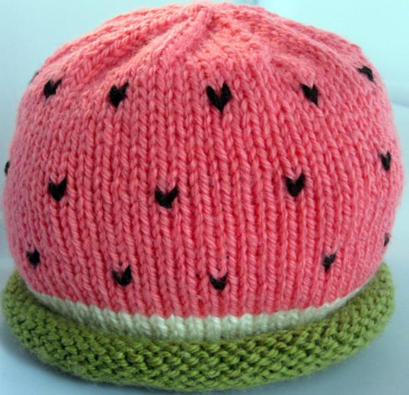 Watermelon Baby Hat - newborn - 24 months - custom and handmade to order for you