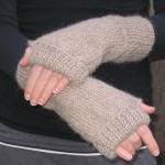 Alpaca Fingerless Mitts - m..