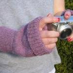 Alpaca Fingerless Mitts - m..