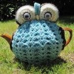 Owl Tea Cosy - duck egg blu..