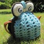 Owl Tea Cosy - duck egg blu..
